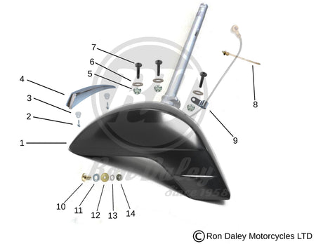 Vespa PX/T5 Mudguard Assembly