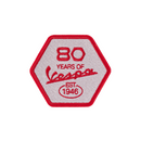 Vespa 80th Hexagonal Logo 2026 Patch Set