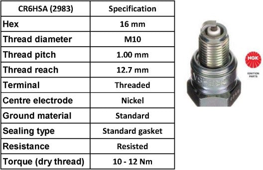 NGK Spark Plug CR6HSA